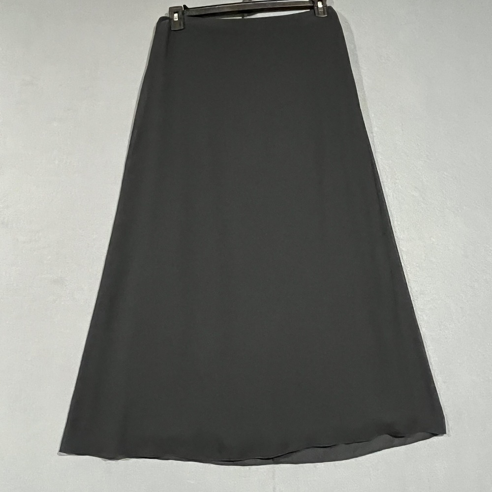 Alex Evenings Petite Black Maxi Skirt Womens LP Long Polyester Evening Dress